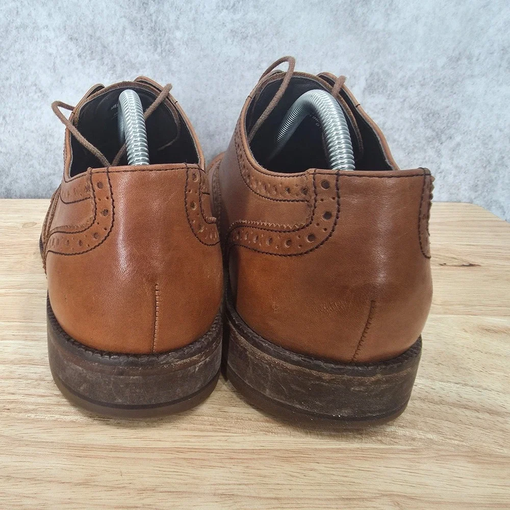 Cole Haan Williams Derby Shoes Mens 10.5 Tan Leather Wingtip Brogue Oxford